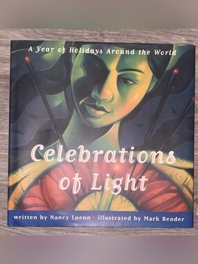 Celebrations of Light - Green and Teal Decorative Party Poster